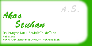 akos stuhan business card